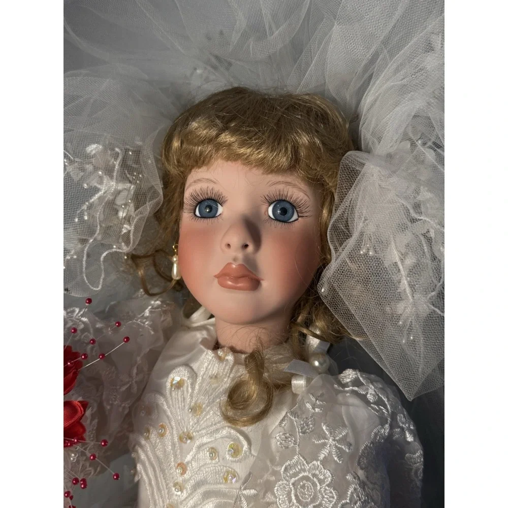 Kais Collection Full Porcelain Bride Doll LE1063/1500, 25in By J. Berard